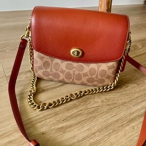 Coach Brown and Tan Crossbody Bag